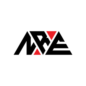 NRE triangle letter logo design with triangle shape. NRE triangle logo design monogram. NRE triangle vector logo template with red color. NRE triangular logo Simple, Elegant, and Luxurious Logo...