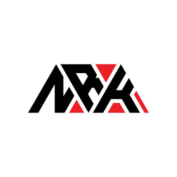 NRK triangle letter logo design with triangle shape. NRK triangle logo design monogram. NRK triangle vector logo template with red color. NRK triangular logo Simple, Elegant, and Luxurious Logo...