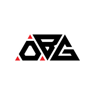 OBG triangle letter logo design with triangle shape. OBG triangle logo design monogram. OBG triangle vector logo template with red color. OBG triangular logo Simple, Elegant, and Luxurious Logo...