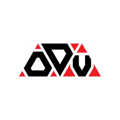 ODV triangle letter logo design with triangle shape. ODV triangle logo design monogram. ODV triangle vector logo template with red color. ODV triangular logo Simple, Elegant, and Luxurious Logo...