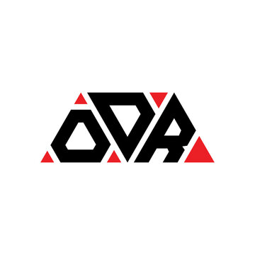 ODR triangle letter logo design with triangle shape. ODR triangle logo design monogram. ODR triangle vector logo template with red color. ODR triangular logo Simple, Elegant, and Luxurious Logo...