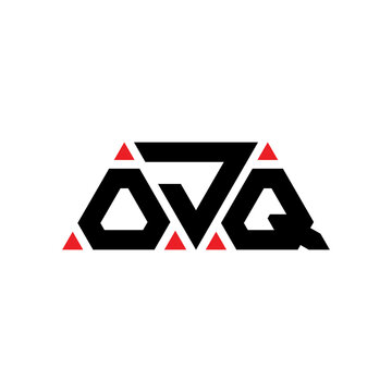 OJQ triangle letter logo design with triangle shape. OJQ triangle logo design monogram. OJQ triangle vector logo template with red color. OJQ triangular logo Simple, Elegant, and Luxurious Logo...