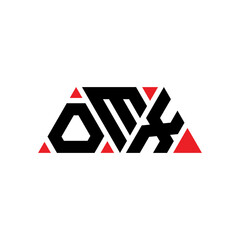 OMX triangle letter logo design with triangle shape. OMX triangle logo design monogram. OMX triangle vector logo template with red color. OMX triangular logo Simple, Elegant, and Luxurious Logo...