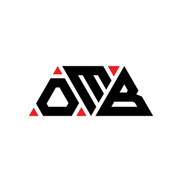 OMB triangle letter logo design with triangle shape. OMB triangle logo design monogram. OMB triangle vector logo template with red color. OMB triangular logo Simple, Elegant, and Luxurious Logo...