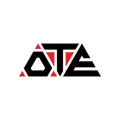 OTE triangle letter logo design with triangle shape. OTE triangle logo design monogram. OTE triangle vector logo template with red color. OTE triangular logo Simple, Elegant, and Luxurious Logo...