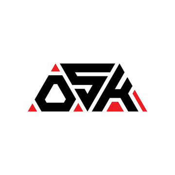 OSK triangle letter logo design with triangle shape. OSK triangle logo design monogram. OSK triangle vector logo template with red color. OSK triangular logo Simple, Elegant, and Luxurious Logo...