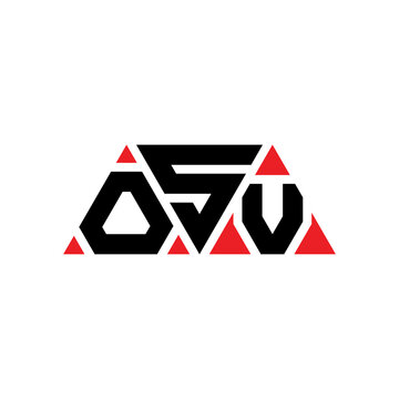 OSV triangle letter logo design with triangle shape. OSV triangle logo design monogram. OSV triangle vector logo template with red color. OSV triangular logo Simple, Elegant, and Luxurious Logo...