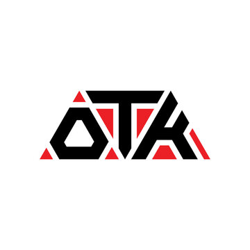 OTK triangle letter logo design with triangle shape. OTK triangle logo design monogram. OTK triangle vector logo template with red color. OTK triangular logo Simple, Elegant, and Luxurious Logo...