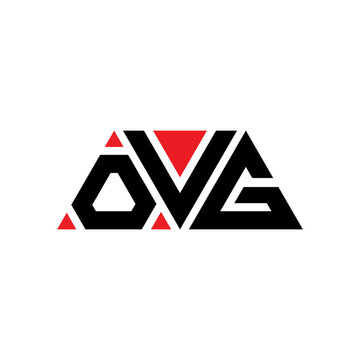 OVG triangle letter logo design with triangle shape. OVG triangle logo design monogram. OVG triangle vector logo template with red color. OVG triangular logo Simple, Elegant, and Luxurious Logo...
