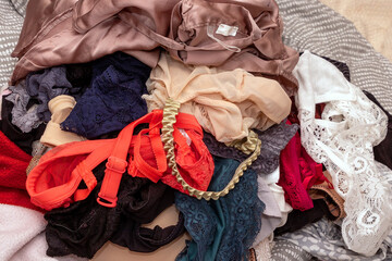 Pile of messy clothes
