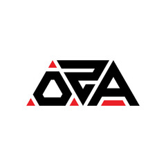 OZA triangle letter logo design with triangle shape. OZA triangle logo design monogram. OZA triangle vector logo template with red color. OZA triangular logo Simple, Elegant, and Luxurious Logo...