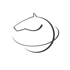 Horse symbol vector. Horse head logo design
