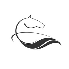 Horse symbol vector. Horse head logo design