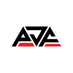 PJF triangle letter logo design with triangle shape. PJF triangle logo design monogram. PJF triangle vector logo template with red color. PJF triangular logo Simple, Elegant, and Luxurious Logo...