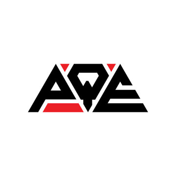 PQE triangle letter logo design with triangle shape. PQE triangle logo design monogram. PQE triangle vector logo template with red color. PQE triangular logo Simple, Elegant, and Luxurious Logo...