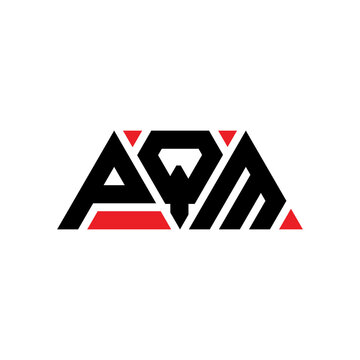PQM triangle letter logo design with triangle shape. PQM triangle logo design monogram. PQM triangle vector logo template with red color. PQM triangular logo Simple, Elegant, and Luxurious Logo...