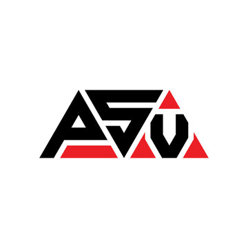 PSV triangle letter logo design with triangle shape. PSV triangle logo design monogram. PSV triangle vector logo template with red color. PSV triangular logo Simple, Elegant, and Luxurious Logo...