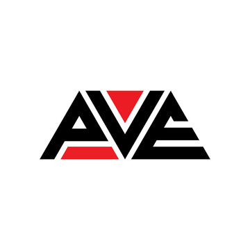 PVE triangle letter logo design with triangle shape. PVE triangle logo design monogram. PVE triangle vector logo template with red color. PVE triangular logo Simple, Elegant, and Luxurious Logo...