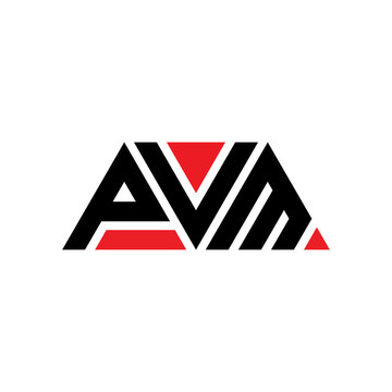 PVM triangle letter logo design with triangle shape. PVM triangle logo design monogram. PVM triangle vector logo template with red color. PVM triangular logo Simple, Elegant, and Luxurious Logo...