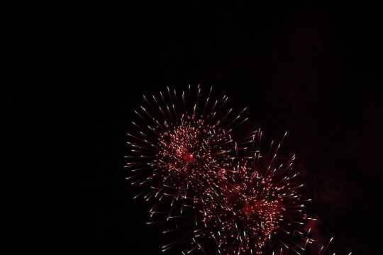 4th of July fireworks in a night sky