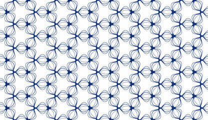 Vector seamless pattern of blue lines on a white background