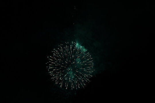 4th of July fireworks in a night sky