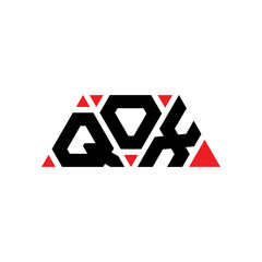 QOX triangle letter logo design with triangle shape. QOX triangle logo design monogram. QOX triangle vector logo template with red color. QOX triangular logo Simple, Elegant, and Luxurious Logo...