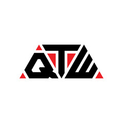 QTW triangle letter logo design with triangle shape. QTW triangle logo design monogram. QTW triangle vector logo template with red color. QTW triangular logo Simple, Elegant, and Luxurious Logo...