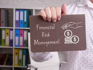 Financial risk management is shown using a text