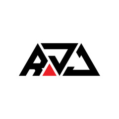 RJJ triangle letter logo design with triangle shape. RJJ triangle logo design monogram. RJJ triangle vector logo template with red color. RJJ triangular logo Simple, Elegant, and Luxurious Logo...