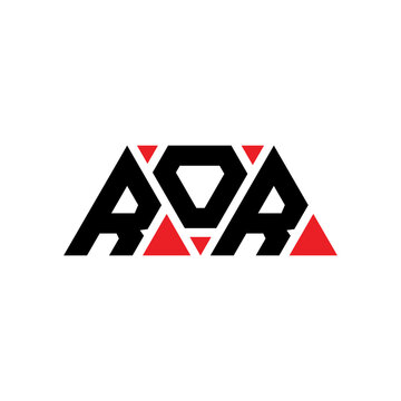 ROR triangle letter logo design with triangle shape. ROR triangle logo design monogram. ROR triangle vector logo template with red color. ROR triangular logo Simple, Elegant, and Luxurious Logo...