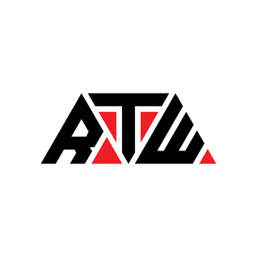 RTW triangle letter logo design with triangle shape. RTW triangle logo design monogram. RTW triangle vector logo template with red color. RTW triangular logo Simple, Elegant, and Luxurious Logo...