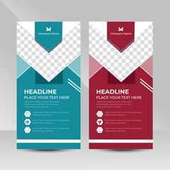 Naklejka premium Roll Up Banner Design Template
