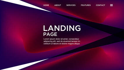 ABSTRACT GEOMETRIC BACKGROUND ELEGANT GRADIENT COLOR DESIGN VECTOR TEMPLATE GOOD FOR MODERN WEBSITE, WALLPAPER, COVER DESIGN 