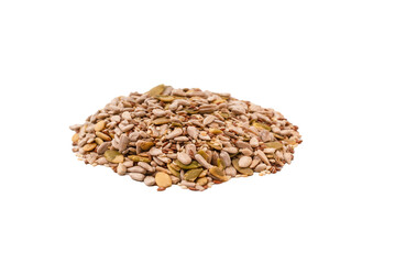 Mix of seeds for a salad. A pile of mixed seeds.