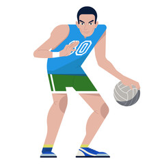 Sports icons dynamic men sketch cartoon characters