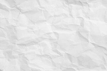 White crumpled paper texture background...