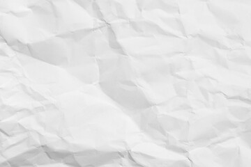 White crumpled paper texture background...