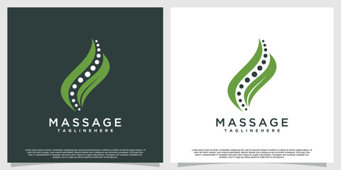 Massage logo design with creative unique style Premium Vector part 2