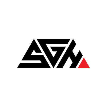 SGH triangle letter logo design with triangle shape. SGH triangle logo design monogram. SGH triangle vector logo template with red color. SGH triangular logo Simple, Elegant, and Luxurious Logo...