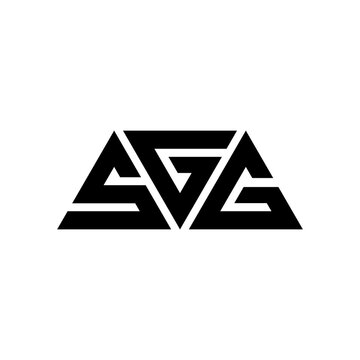 SGG triangle letter logo design with triangle shape. SGG triangle logo design monogram. SGG triangle vector logo template with red color. SGG triangular logo Simple, Elegant, and Luxurious Logo...