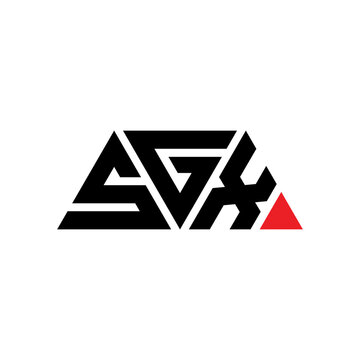 SGX triangle letter logo design with triangle shape. SGX triangle logo design monogram. SGX triangle vector logo template with red color. SGX triangular logo Simple, Elegant, and Luxurious Logo...