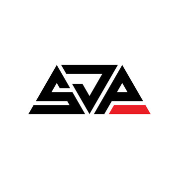 SJP triangle letter logo design with triangle shape. SJP triangle logo design monogram. SJP triangle vector logo template with red color. SJP triangular logo Simple, Elegant, and Luxurious Logo...
