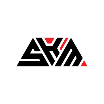 SKM triangle letter logo design with triangle shape. SKM triangle logo design monogram. SKM triangle vector logo template with red color. SKM triangular logo Simple, Elegant, and Luxurious Logo...