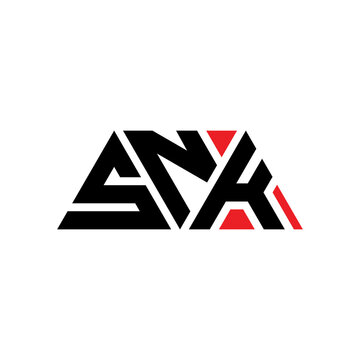 SNK triangle letter logo design with triangle shape. SNK triangle logo design monogram. SNK triangle vector logo template with red color. SNK triangular logo Simple, Elegant, and Luxurious Logo...