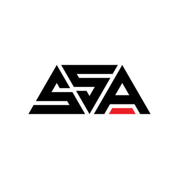 SSA triangle letter logo design with triangle shape. SSA triangle logo design monogram. SSA triangle vector logo template with red color. SSA triangular logo Simple, Elegant, and Luxurious Logo...