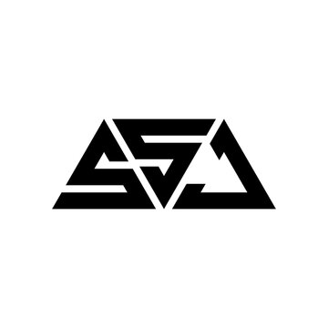 SSJ triangle letter logo design with triangle shape. SSJ triangle logo design monogram. SSJ triangle vector logo template with red color. SSJ triangular logo Simple, Elegant, and Luxurious Logo...