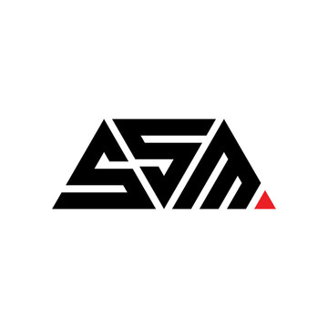 SSM triangle letter logo design with triangle shape. SSM triangle logo design monogram. SSM triangle vector logo template with red color. SSM triangular logo Simple, Elegant, and Luxurious Logo...