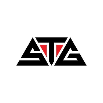 STG triangle letter logo design with triangle shape. STG triangle logo design monogram. STG triangle vector logo template with red color. STG triangular logo Simple, Elegant, and Luxurious Logo...