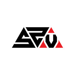 SZV triangle letter logo design with triangle shape. SZV triangle logo design monogram. SZV triangle vector logo template with red color. SZV triangular logo Simple, Elegant, and Luxurious Logo...